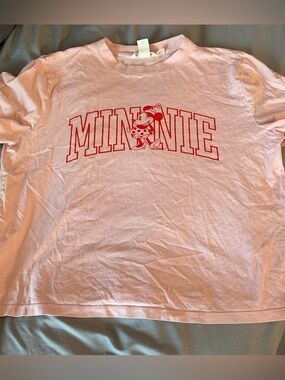 H&M Pink Tee with Red Minnie Graphic